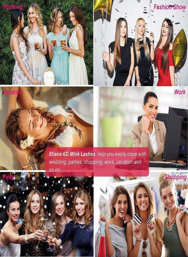 Eliace False Eyelashes Natural look Cat Eye Lashes Wispy Strips,6D Volume Mink lashes 30 Pairs 10 Mixed Styles Fake Eyelashes Pack,Wispy Eyelash Soft Reusable Dramatic Fluffy Beauty Lash Wholesale - Image 5